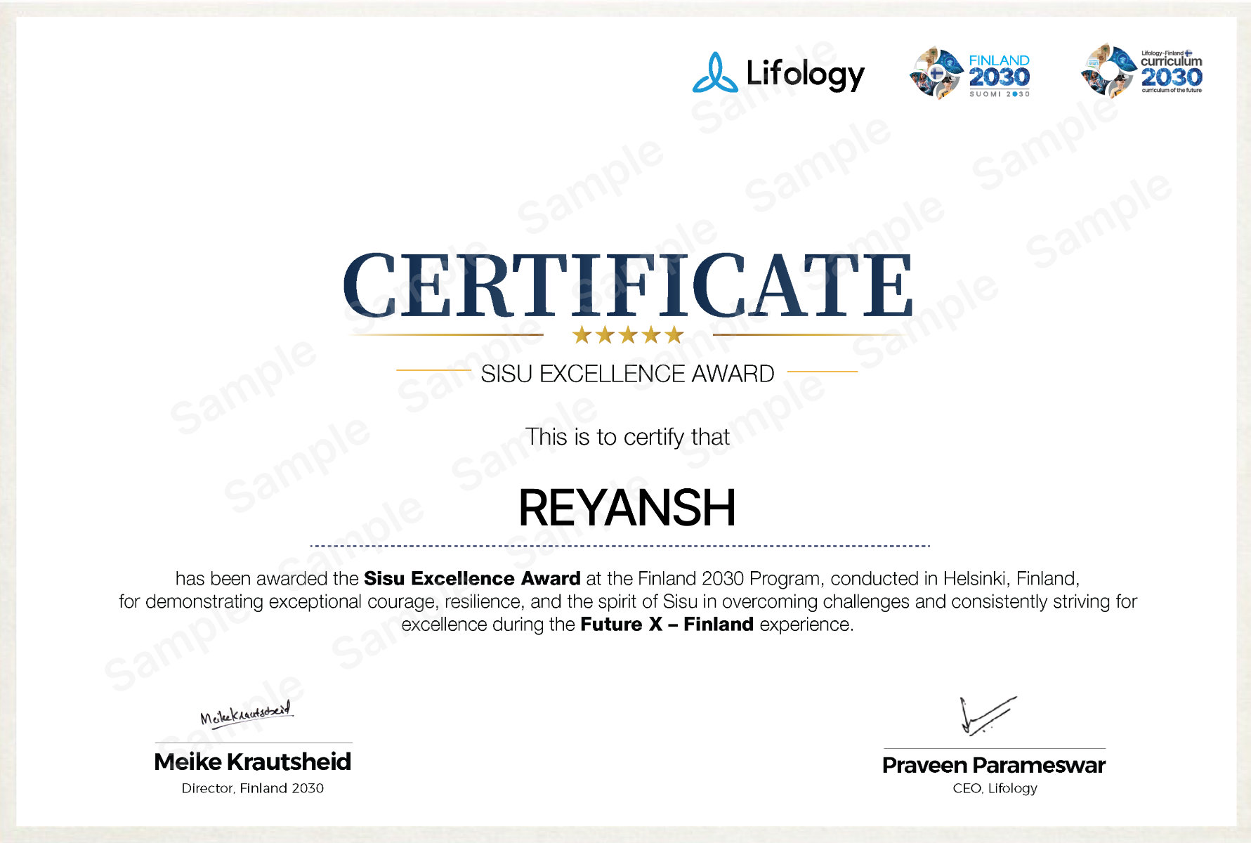 Capstone and programme certificate