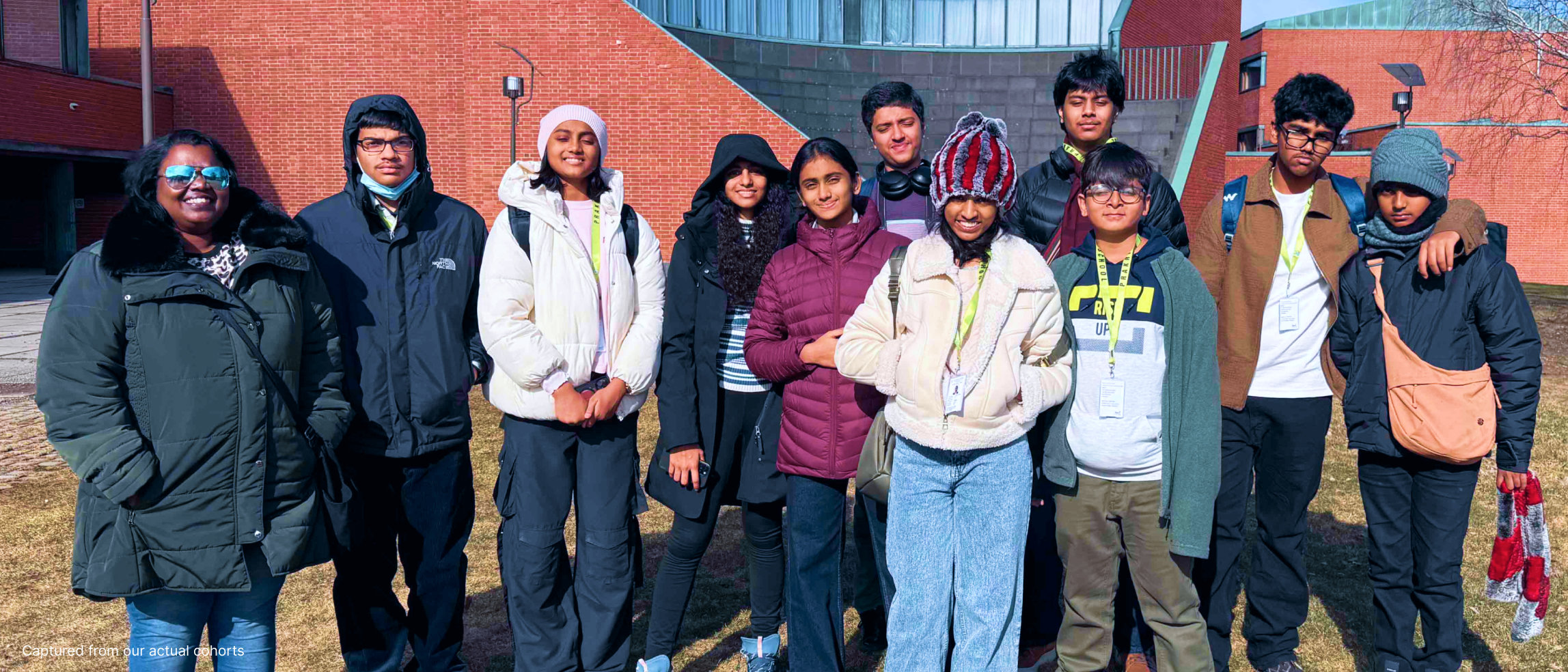 Students visiting Aalto University campus