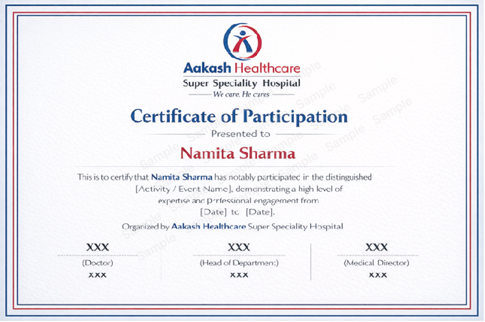 Aakash Healthcare clinical immersion certificate